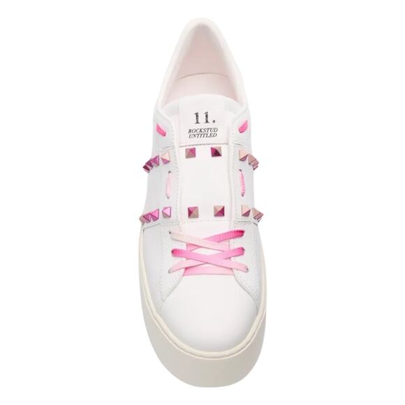 Valentino Garavani Flatform Rockstud Untitled Sneakers Multicolored Studs 38.5 - Picture 3 of 6